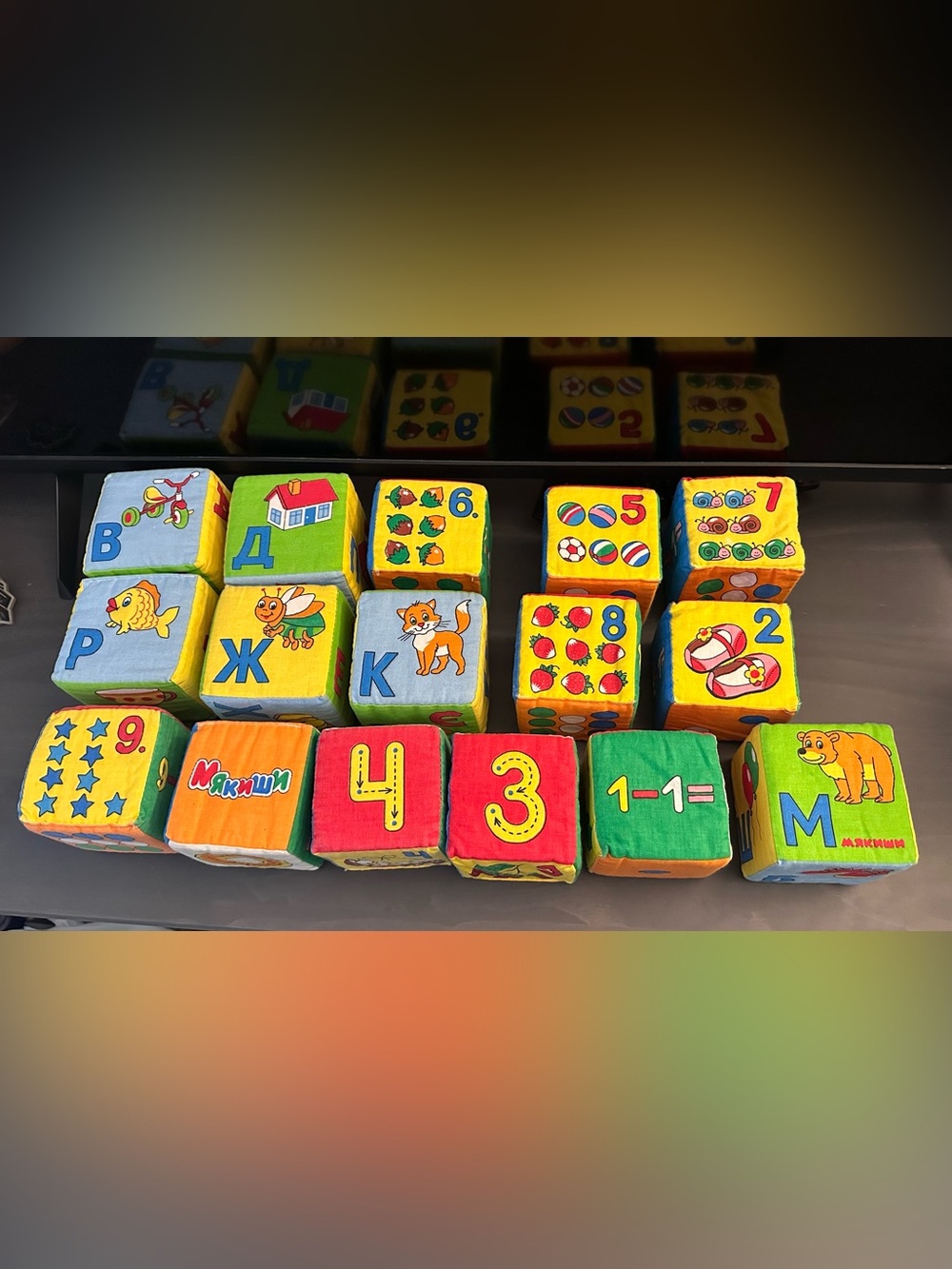Мякиши Russian Soft baby building blocks letters numbers
